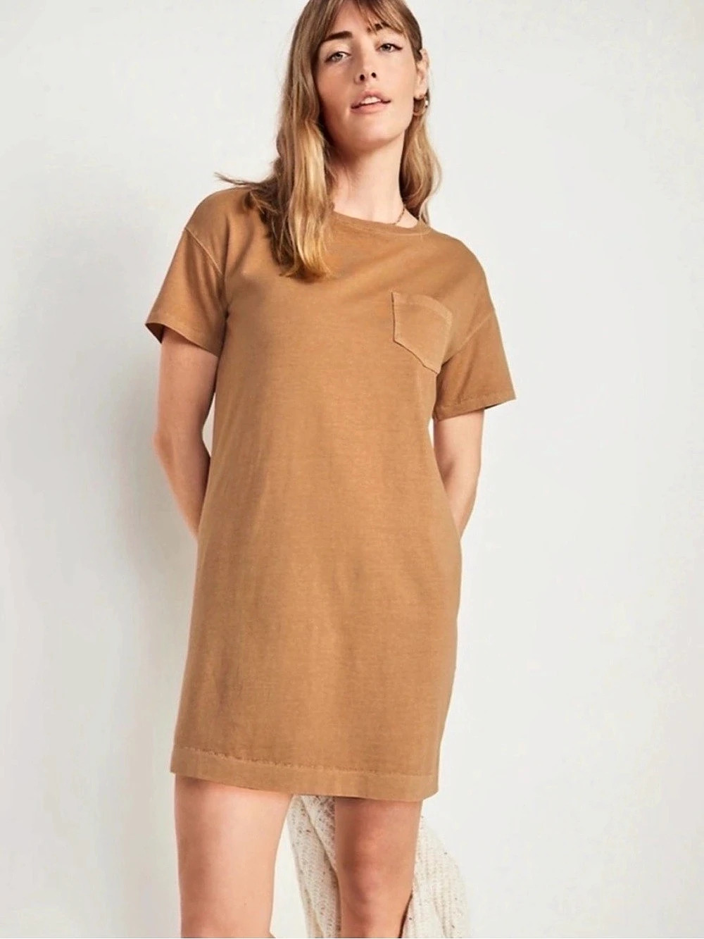 Old Navy Vintage Crew-Neck Mini T-Shirt Dress Copper - Small